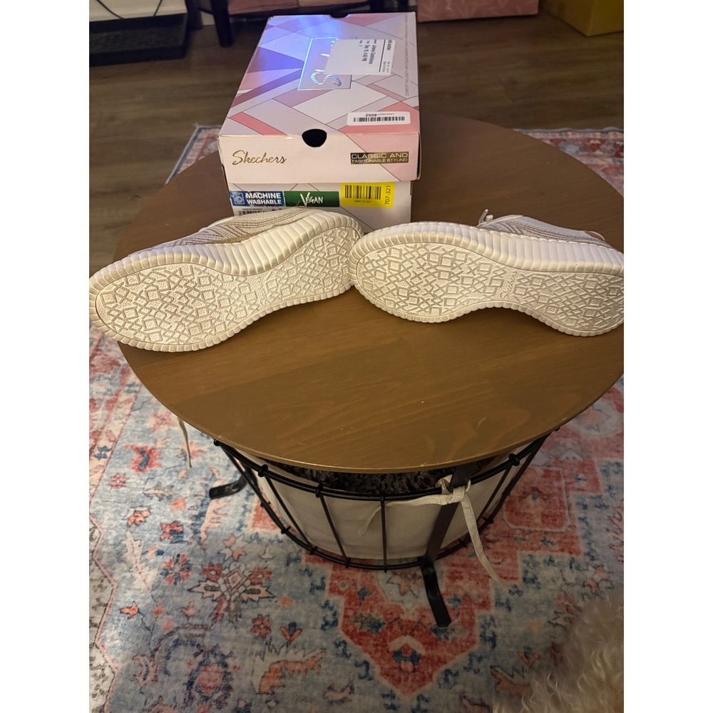 Skechers Wilshire Blvd Bellevue Off White Vegan Sneakers Womens 8 Washable - Picture 5 of 6